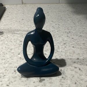 Elegant Blue Yogini Sculpture